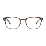 Grey square shaped luxury eyeglass frame by SALT for men and women.