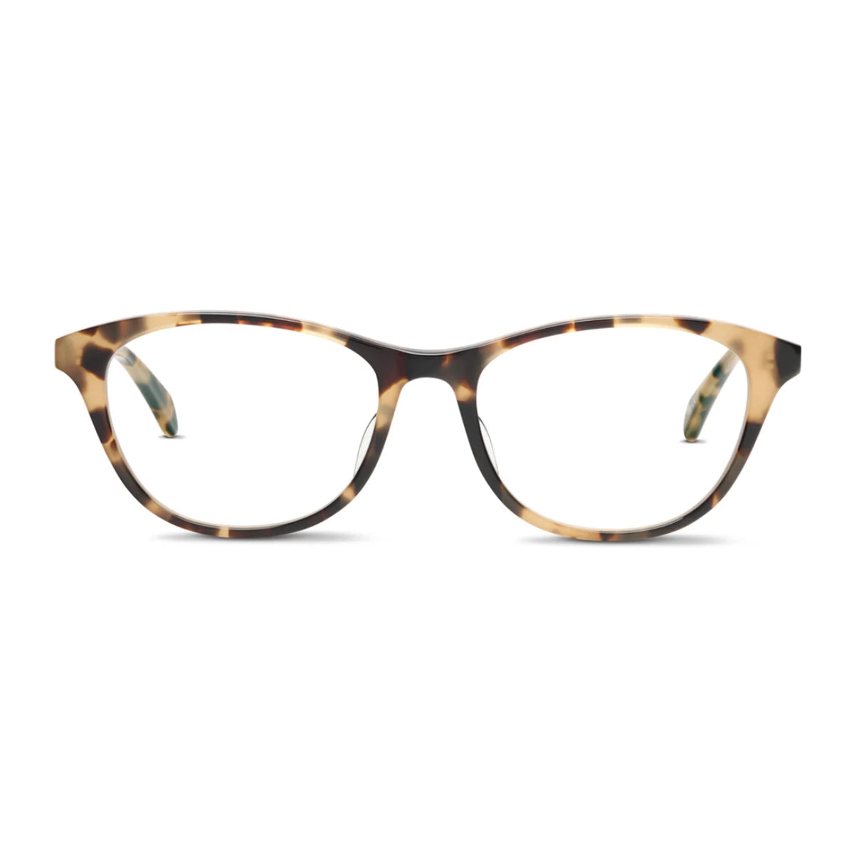 Blonde tortoise SALT women's eyeglasses Fran on white background