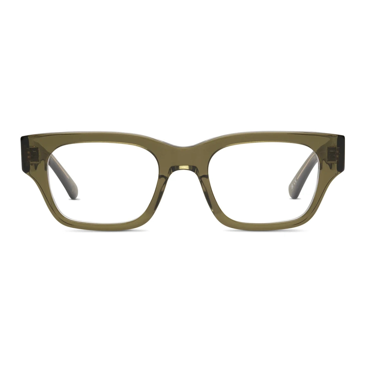 Green crystal SALT thick rectangular plastic prescription eyeglasses for men and women