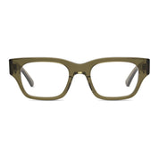 Green crystal SALT thick rectangular plastic prescription eyeglasses for men and women