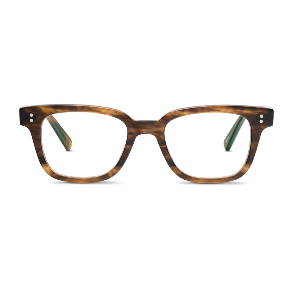 Matte amber SALT square thick style eyeglass frames for men and women