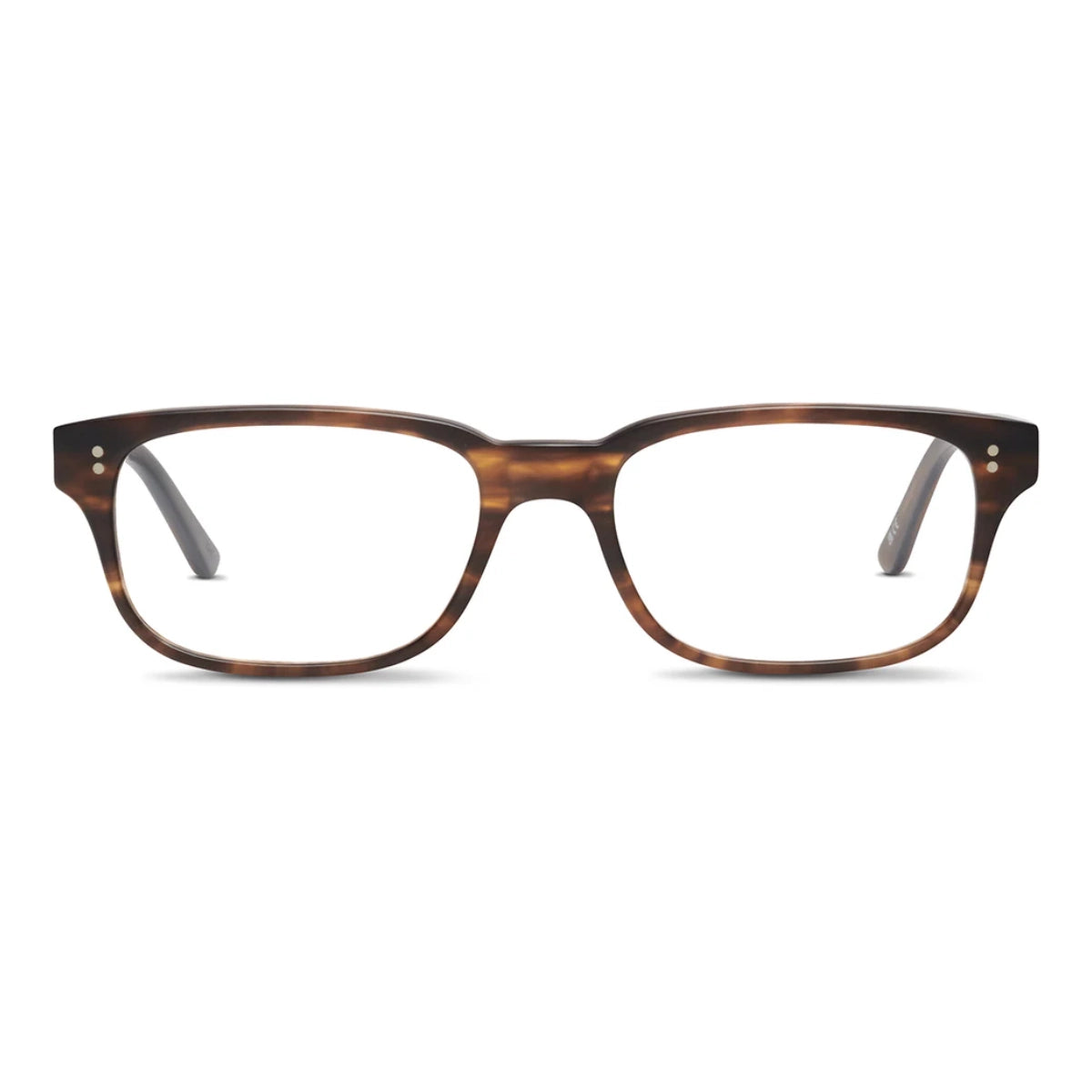Tortoise SALT Mitchell rectangular eyeglasses on white background