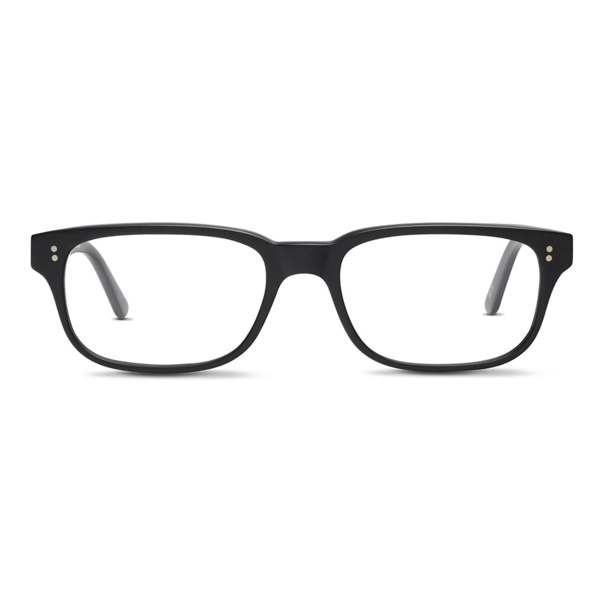 Black SALT Mitchell rectangular eyeglasses on white background