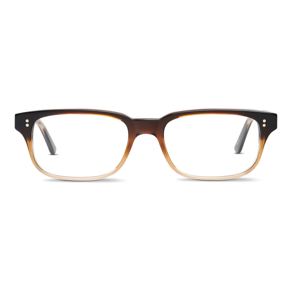 Desert fog SALT Mitchell rectangular eyeglasses on white background