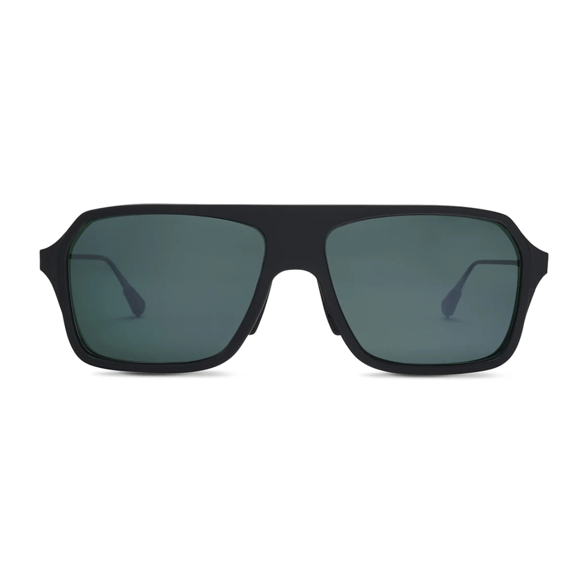 Matte Black and green lenses luxury sport fishing polarized sunglasses with glass polarized lenses by SALT optics.