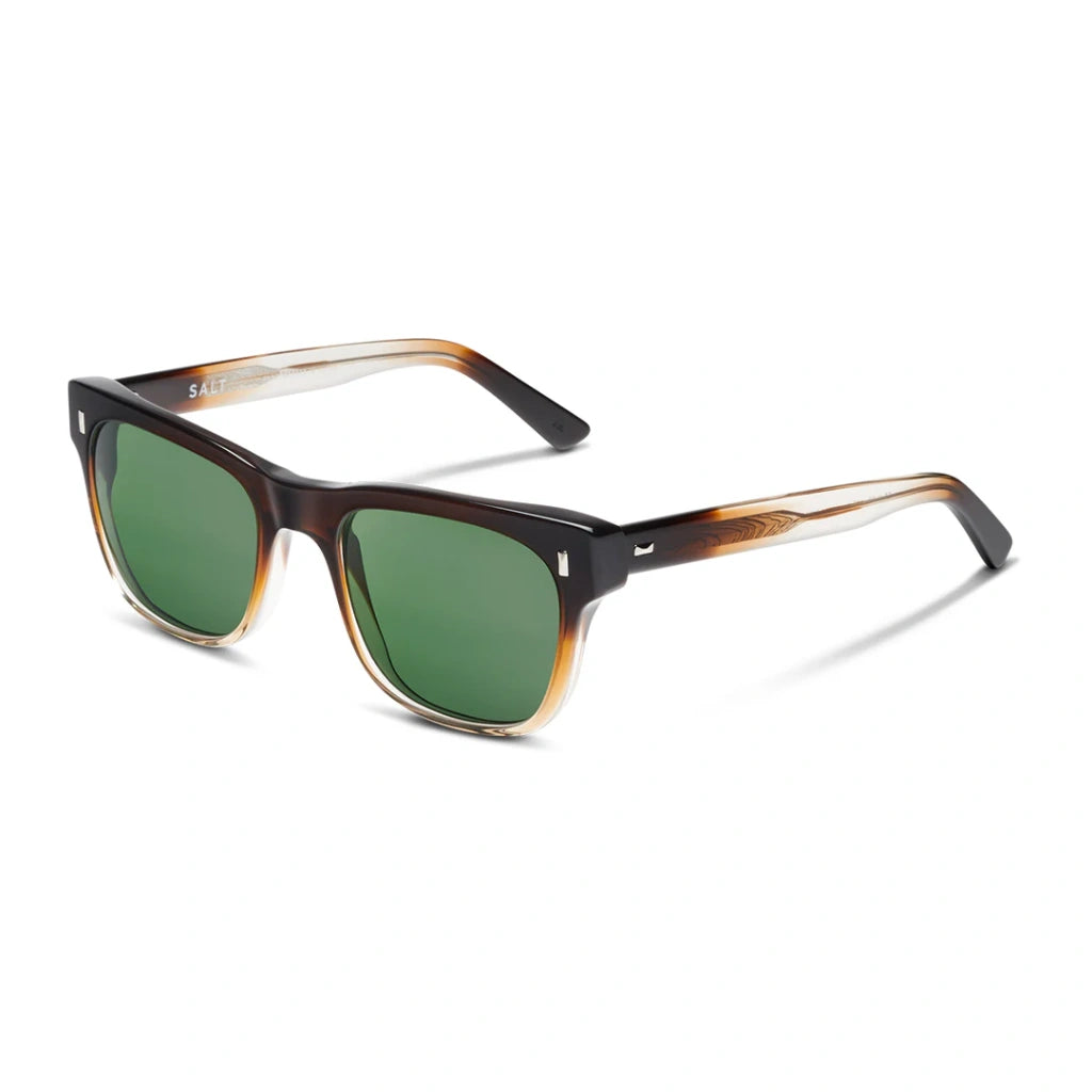 Gradient brown SALT polarized luxury wide large sunglasses for men
