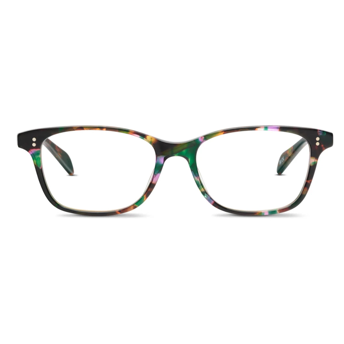 Tropical Flowers SALT women's rectangular eyeglasses on white background
