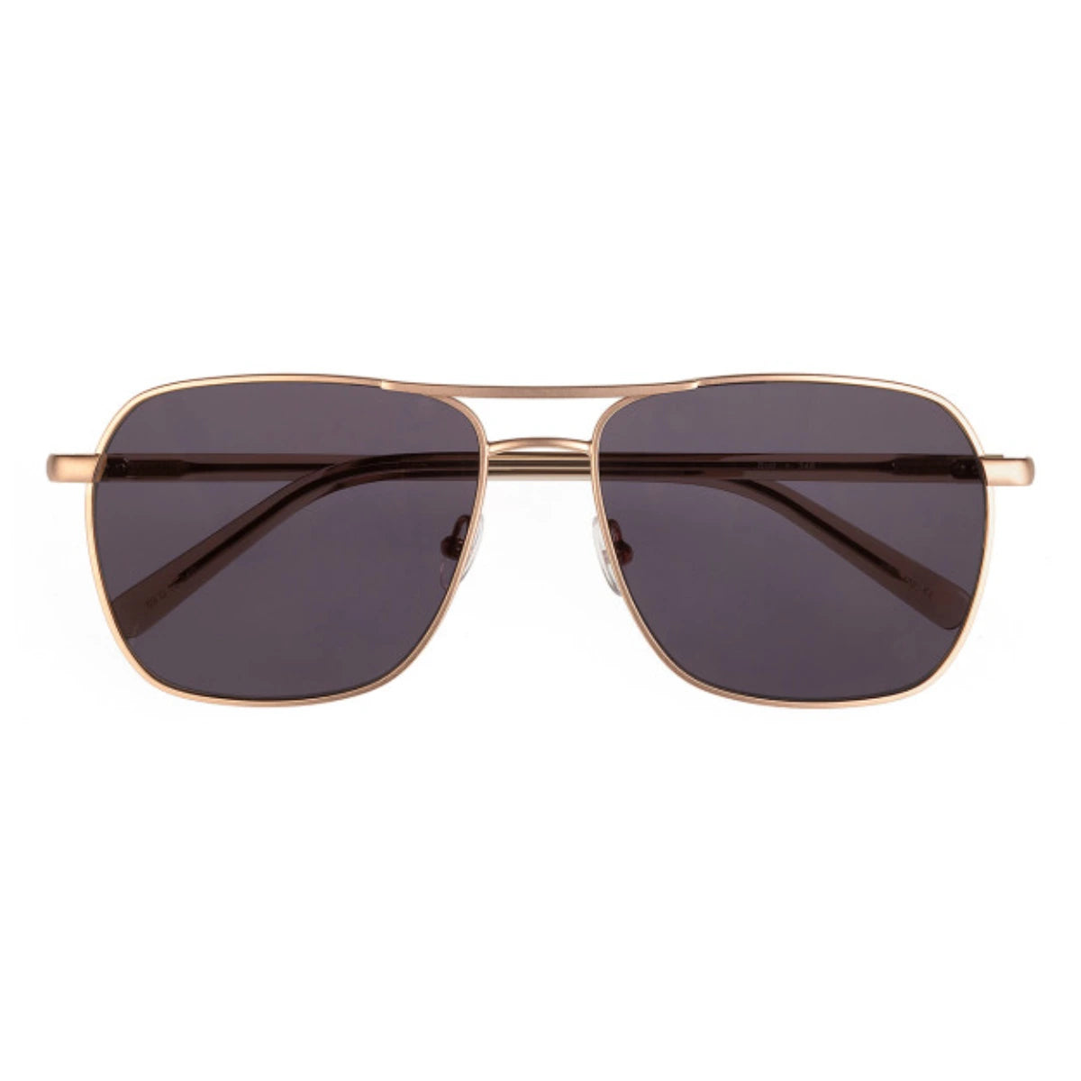 Matte gold tinted luxury metal navigator sunglasses