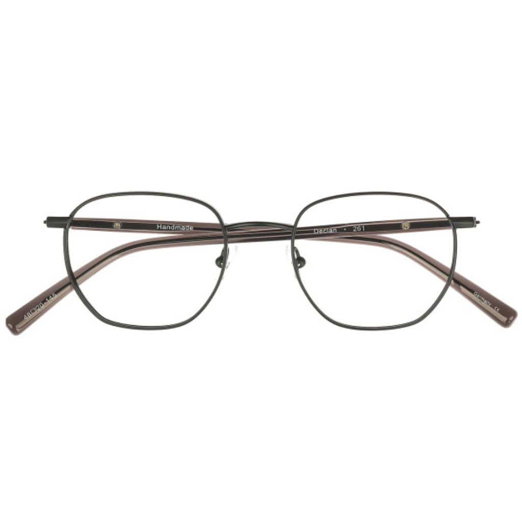 Declan black small metal eyeglasses