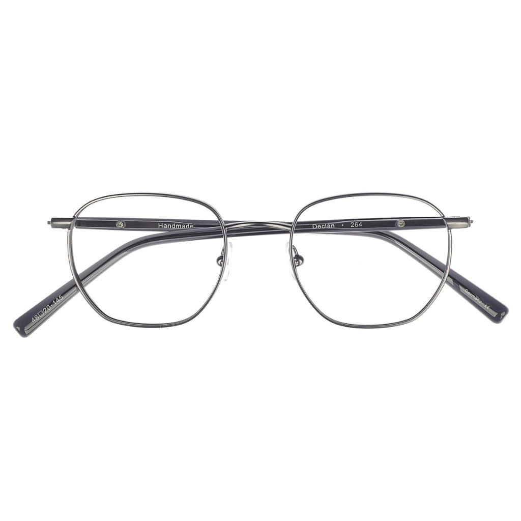 Delan mens metal titanium geometric eyeglasses