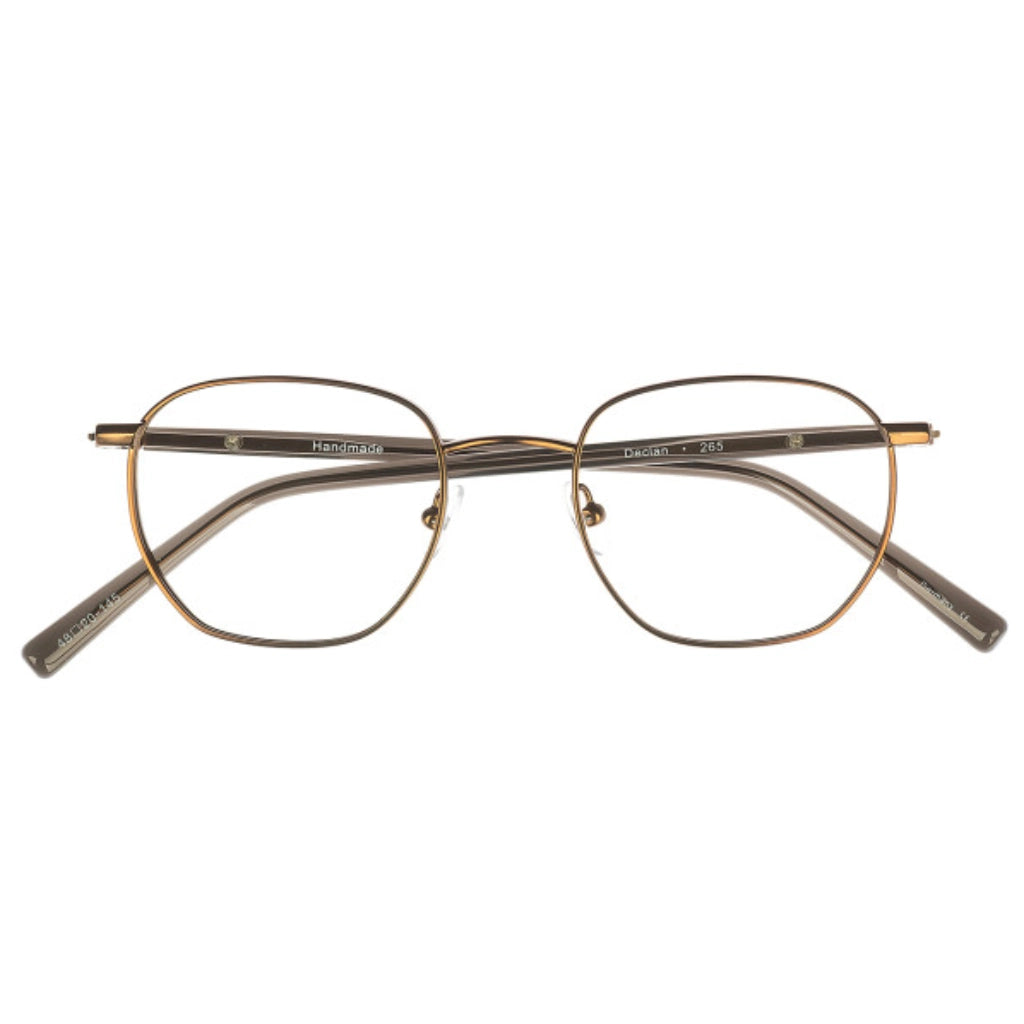 Delan mens metal titanium geometric eyeglasses