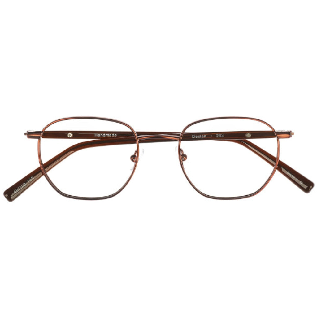 Red Delan mens metal titanium geometric eyeglasses