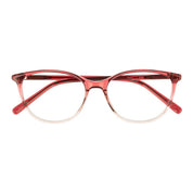 Pink modern cat-eyed plastic prescription eyeglass frames for women