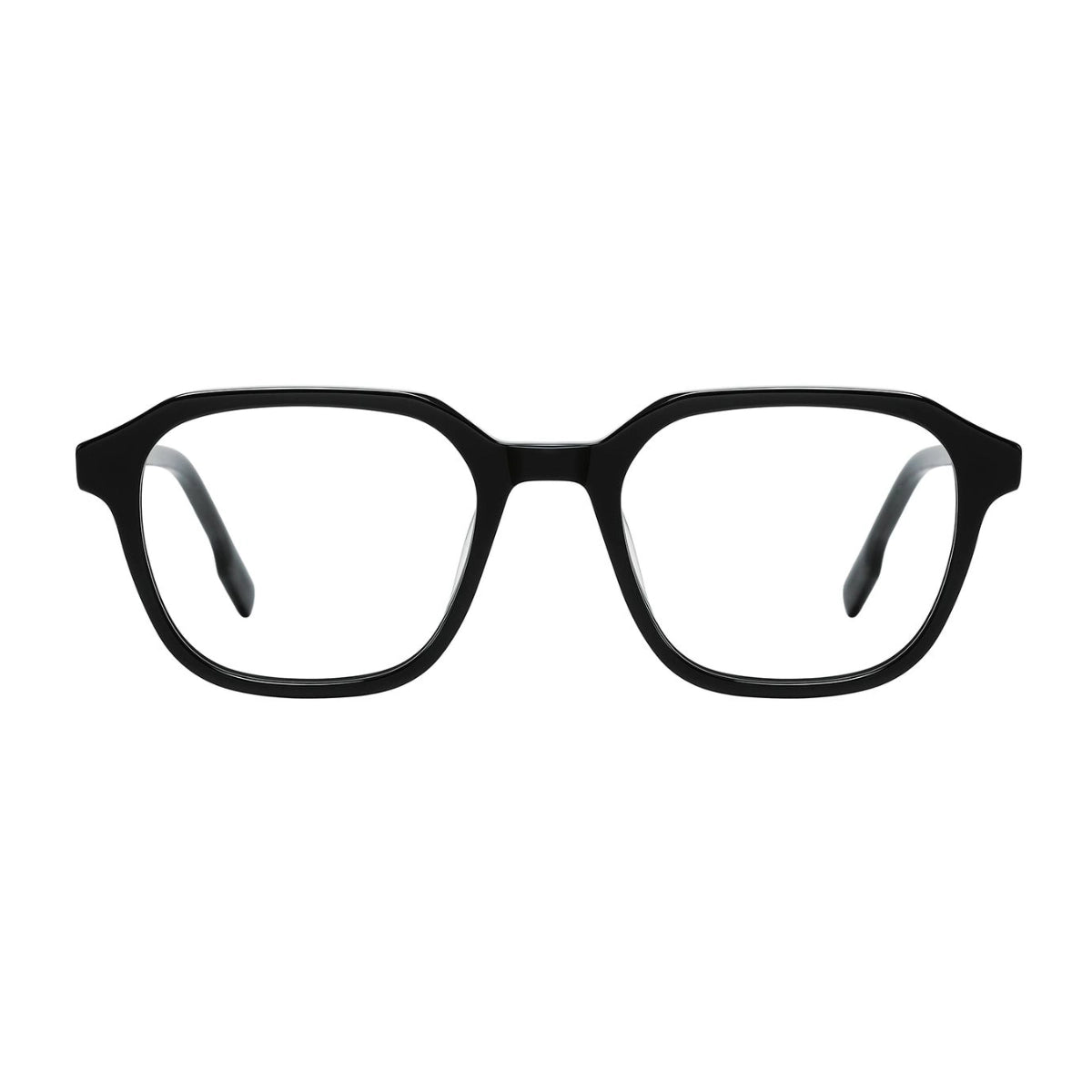 Black bold geometric prescription eyeglass frames by The Optical. Co