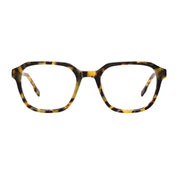 Light tortoise bold geometric prescription eyeglass frames by The Optical. Co
