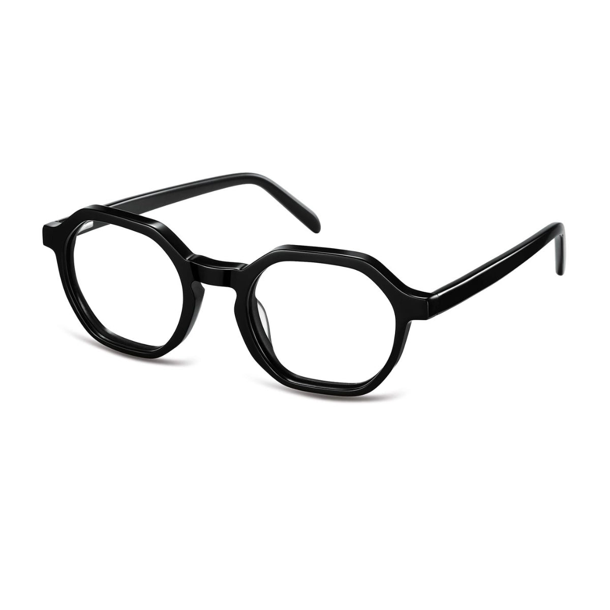 Black round, geometric unique eyeglasses from The Optical. Co