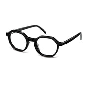 Black round, geometric unique eyeglasses from The Optical. Co