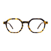 light tortoise round, geometric unique eyeglasses from The Optical. Co