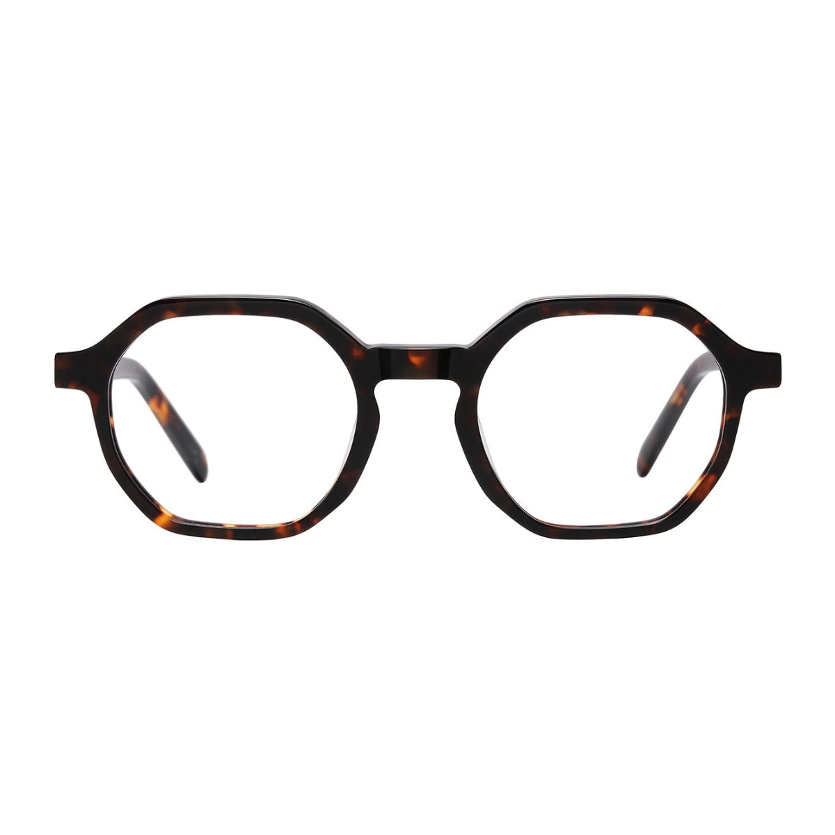 Tortoise round, geometric unique eyeglasses from The Optical. Co