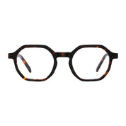 Tortoise round, geometric unique eyeglasses from The Optical. Co