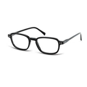 Black rectangular oval trend forward eyeglasses by The Optical. Co