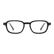 Black rectangular oval trend forward eyeglasses by The Optical. Co