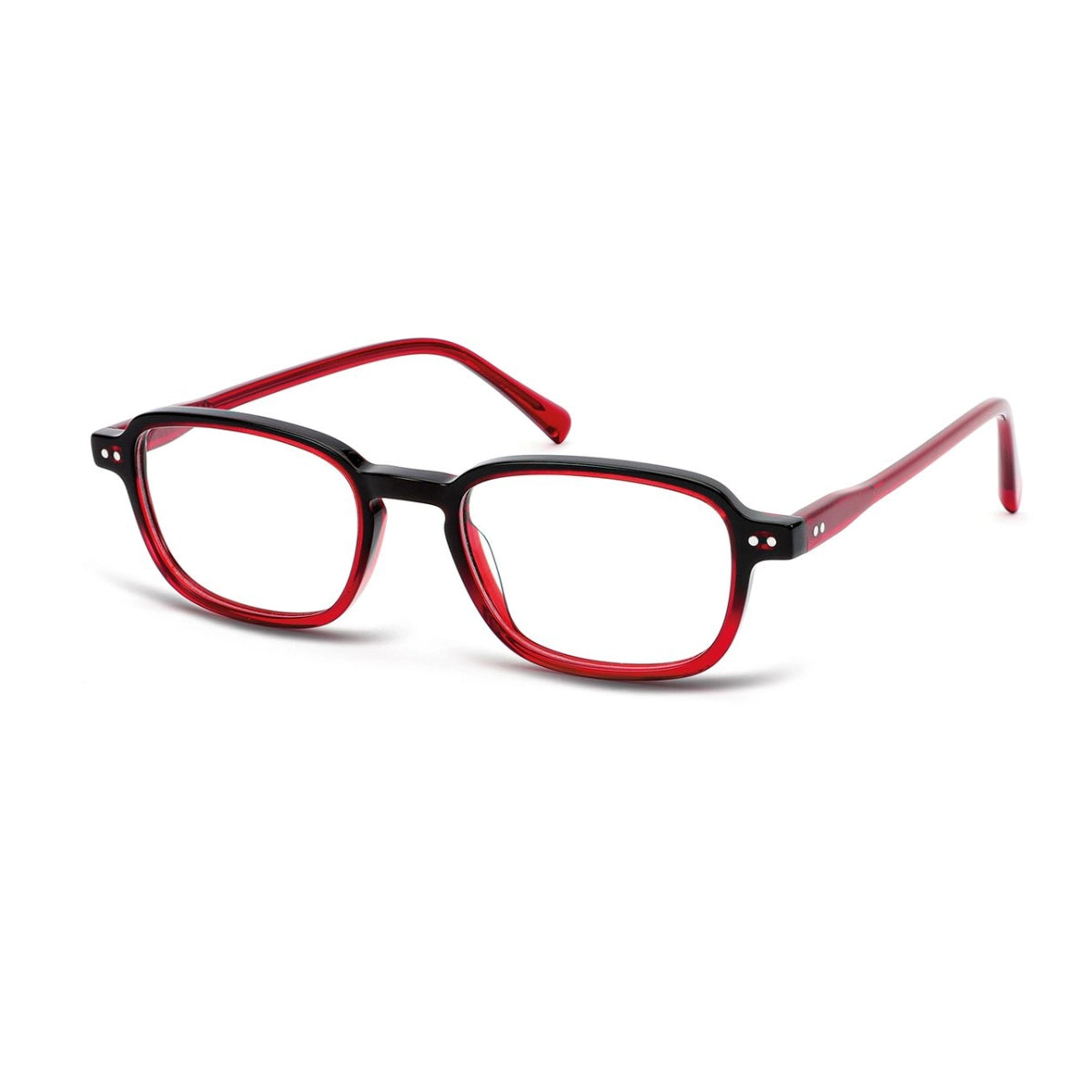 Black red rectangular oval trend forward eyeglasses by The Optical. Co