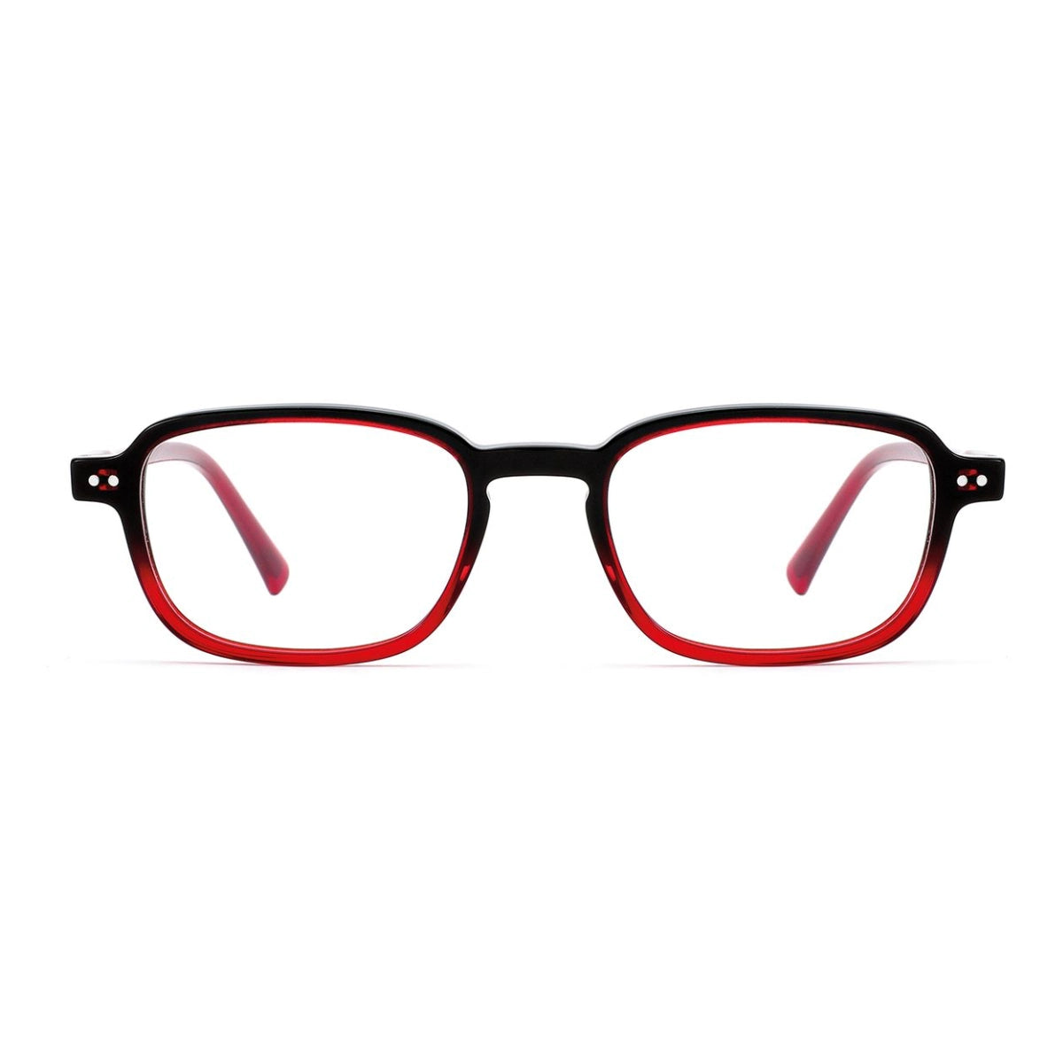 Black red rectangular oval trend forward eyeglasses by The Optical. Co