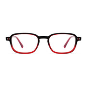 Black red rectangular oval trend forward eyeglasses by The Optical. Co