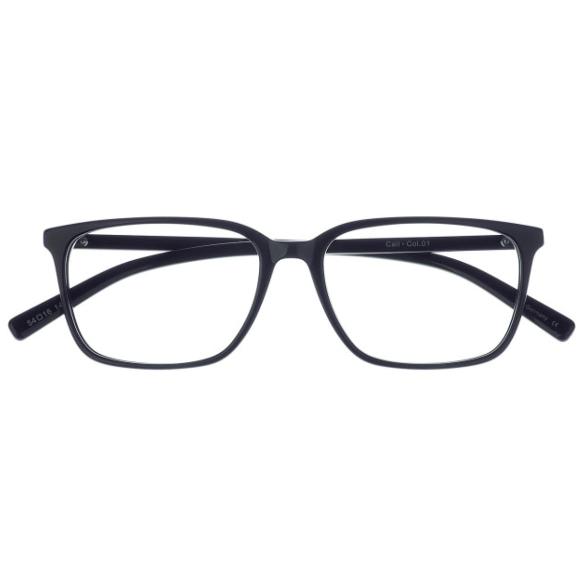 Black plastic rectangular luxury eyeglass frames under $200