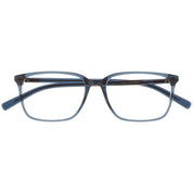 Blue plastic rectangular luxury eyeglass frames under $200