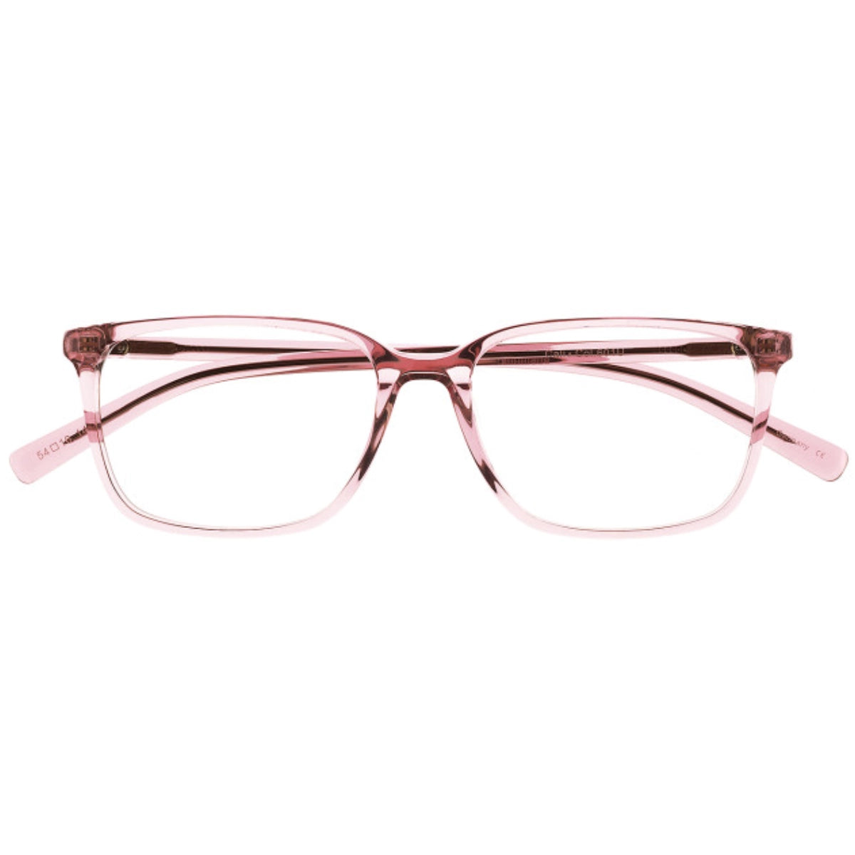 Pink plastic rectangular luxury eyeglass frames under $200