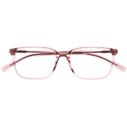 Pink plastic rectangular luxury eyeglass frames under $200