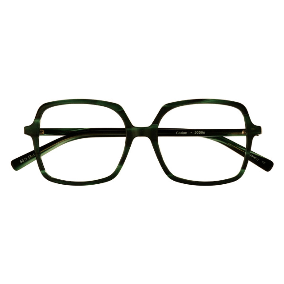 Green streak square handmade eyeglass frames under $200